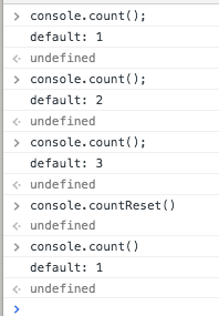 console count javascript